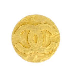 Chanel Medallion Brooch Pin Gold